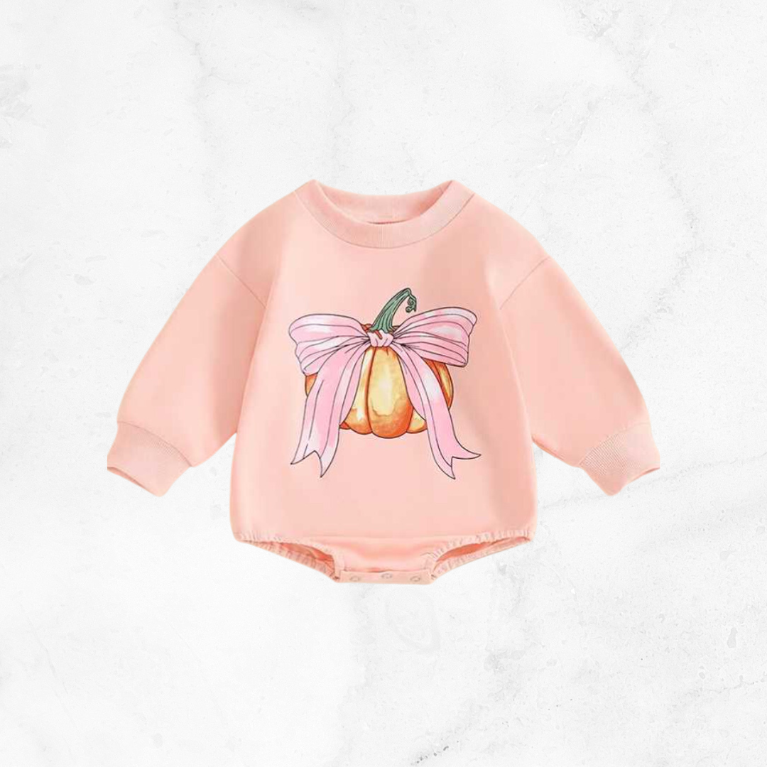 Bow Pumpkin Romper