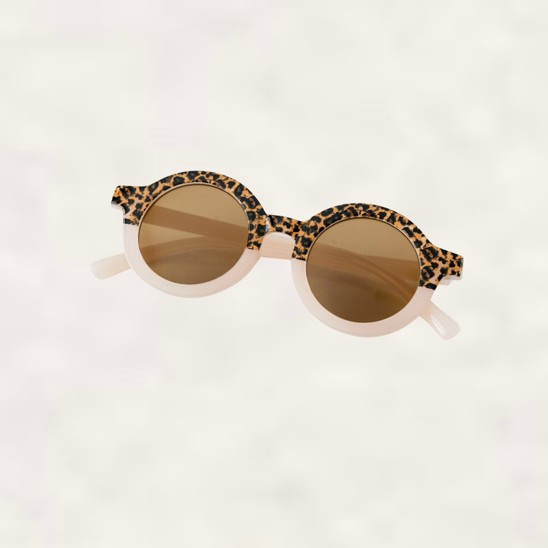 Toddler & Kid Retro Sunglasses - Pink Cheetah