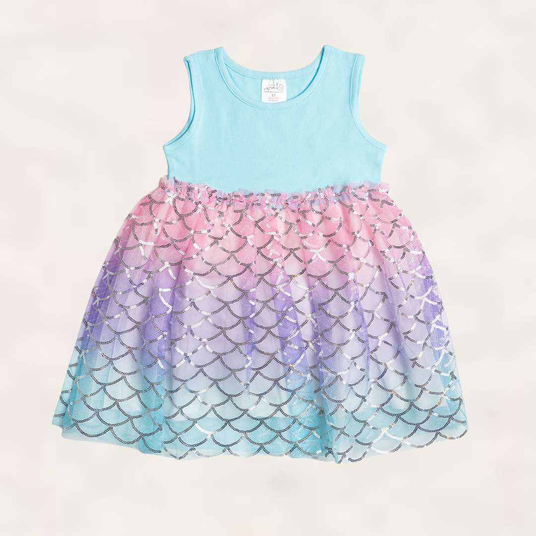 Sparkling Mermaid Dress - Kids Summer Dress