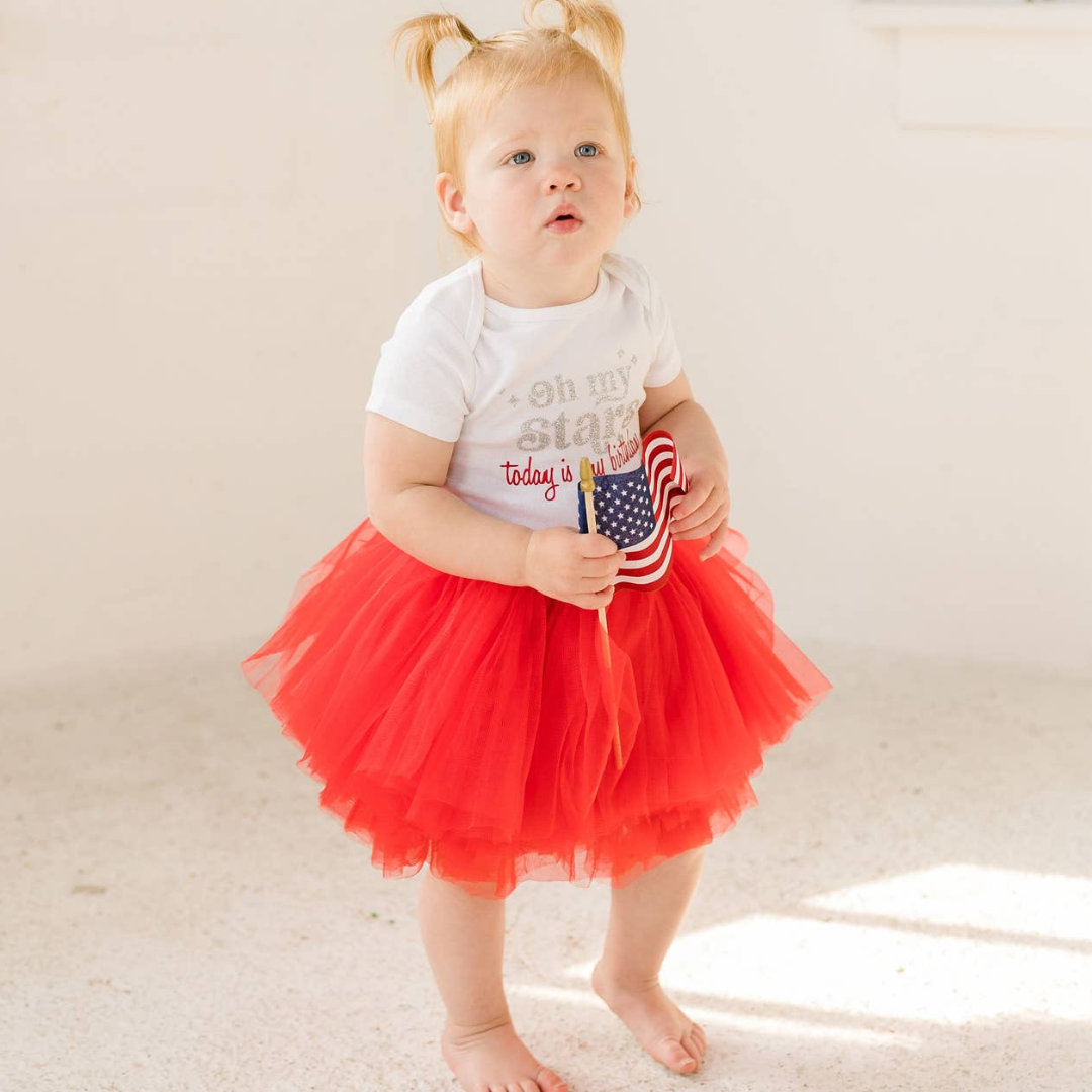 Full Layered Red Tutu Skirt
