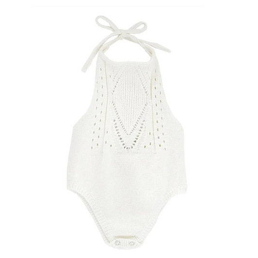 Drake Crochet Halter Romper - Gardenia
