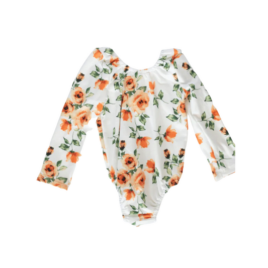 Livee Long Sleeve Leotard - Colorado Fall Floral