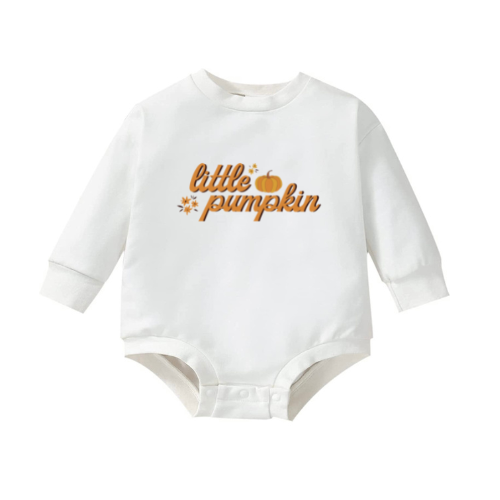 Little Pumpkin Crewneck Romper