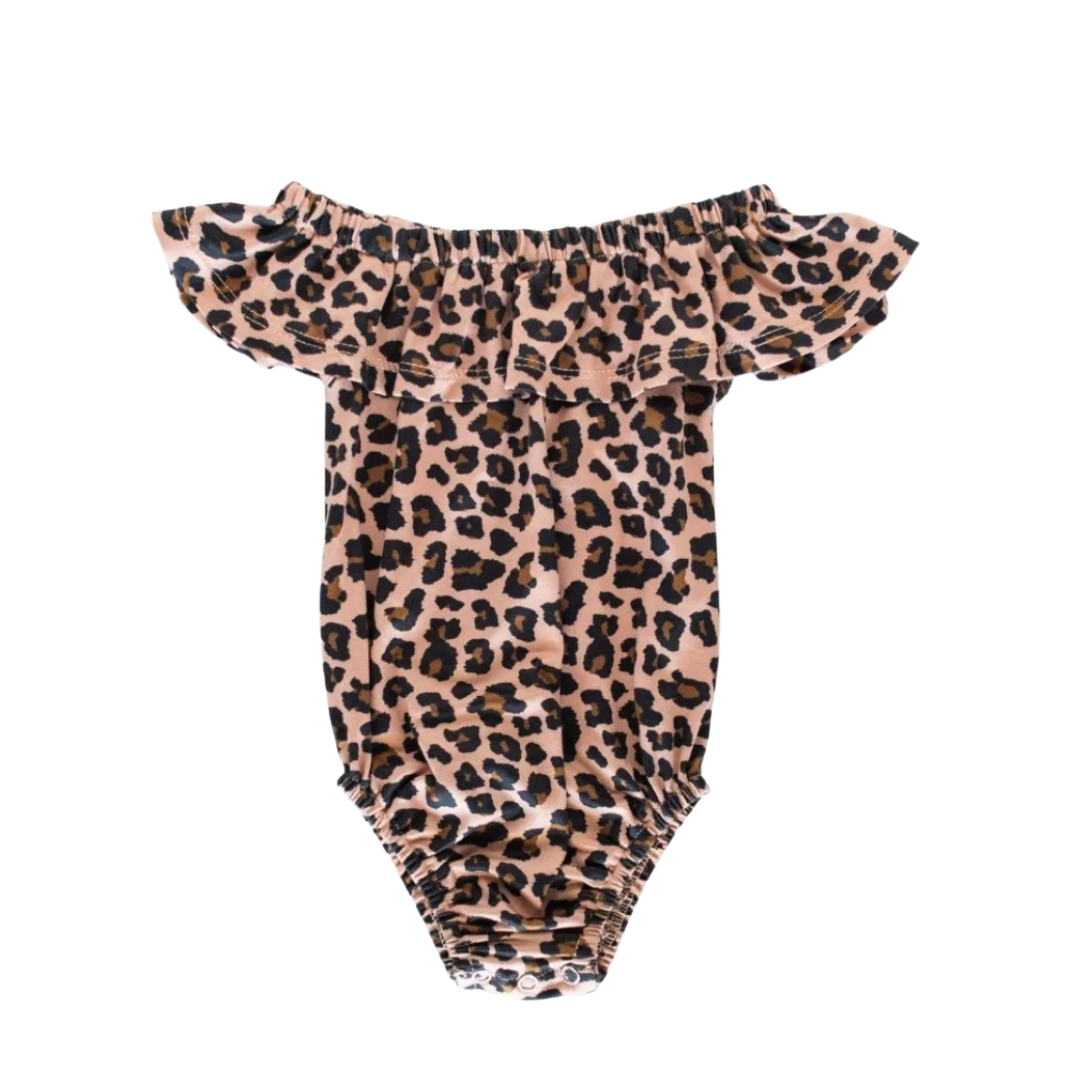 Isla Flutter Sleeve Leotard - Leopard