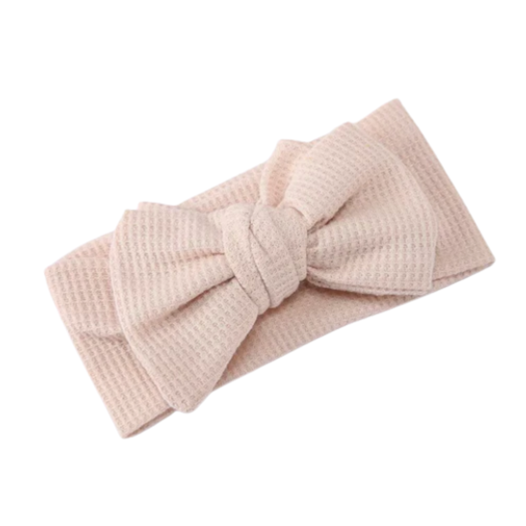 Knit Bow - Blush