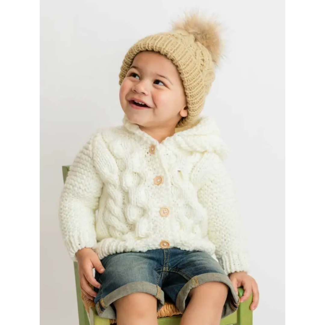 Hooded Coat Sweater Cream