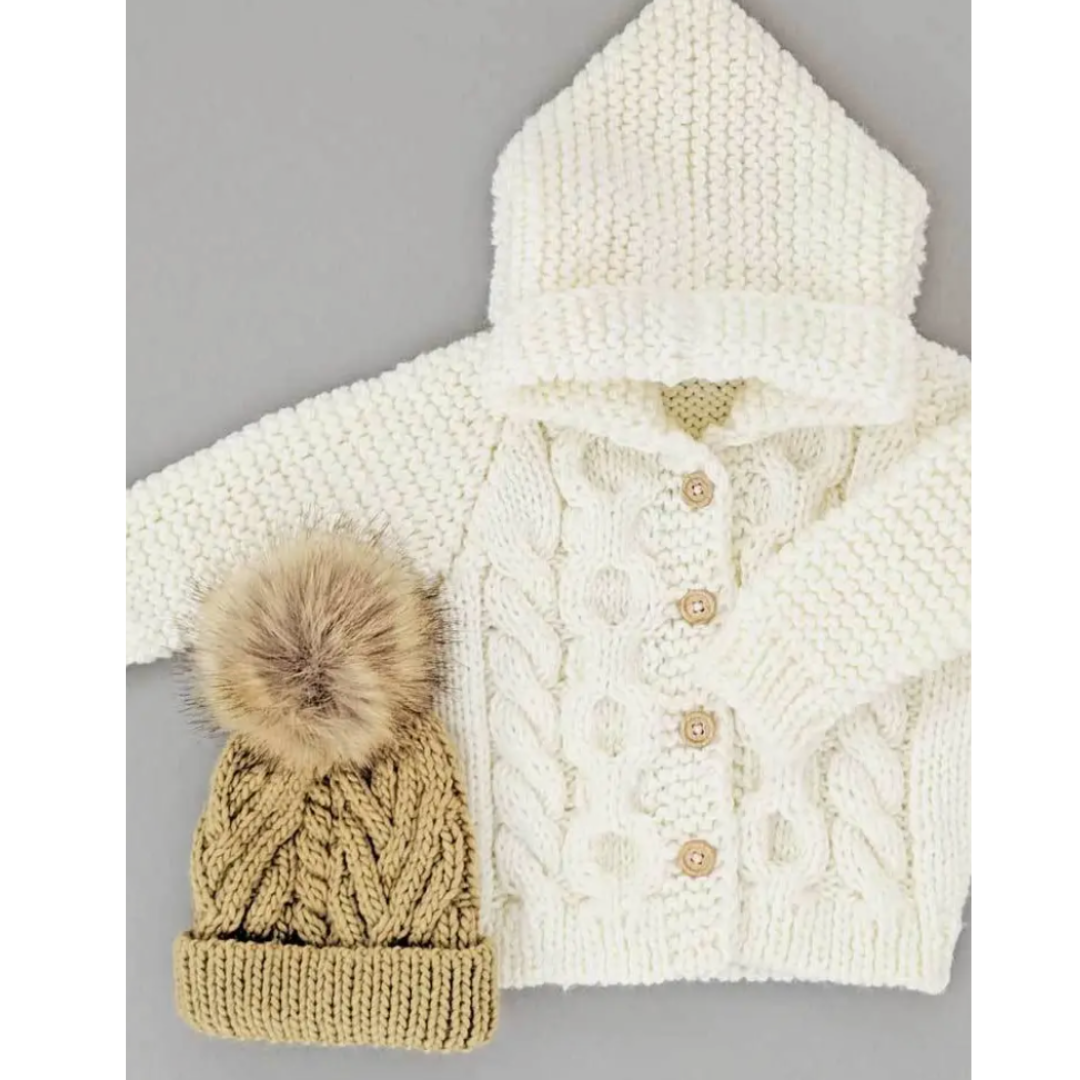 Hooded Coat Sweater Cream