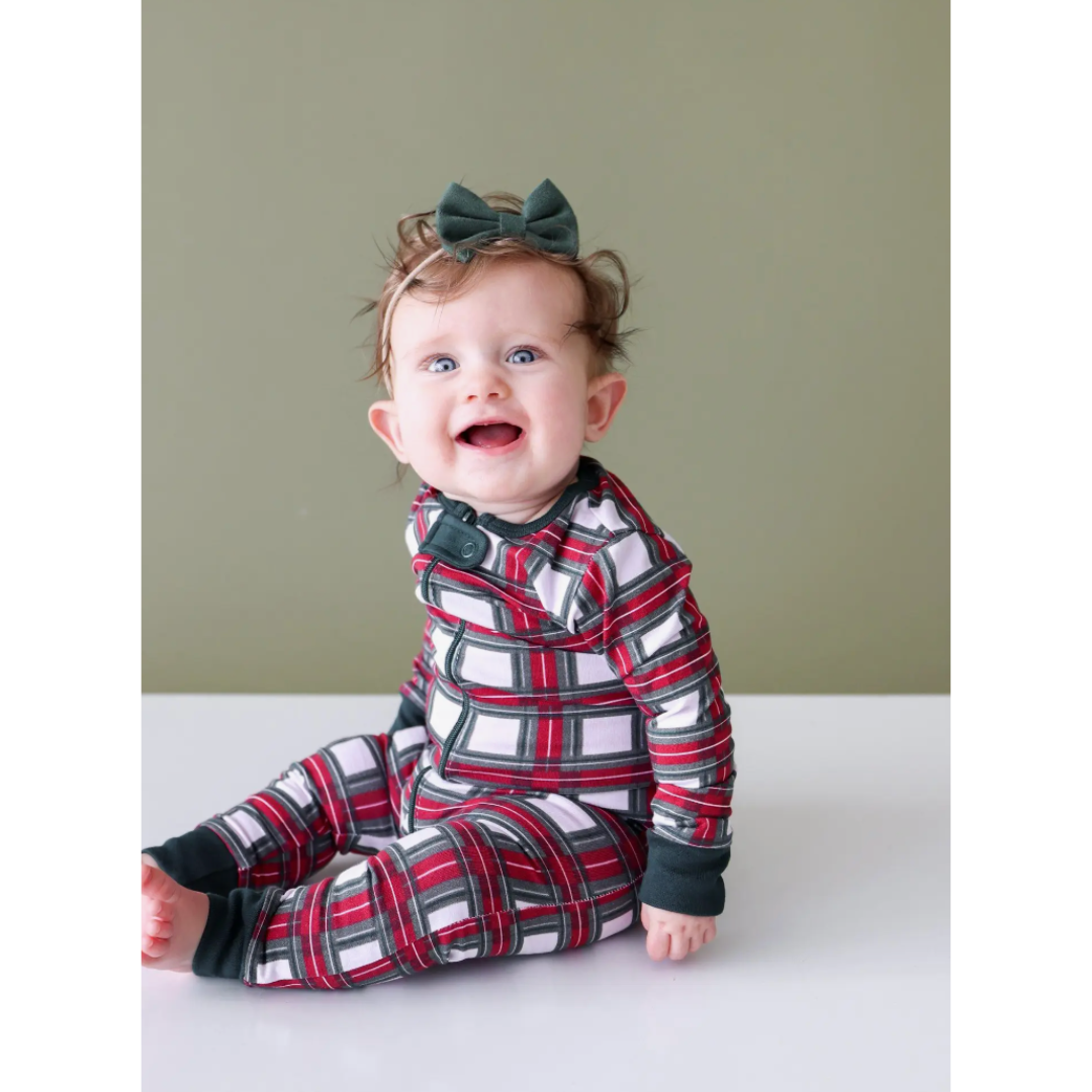 White Tartan Romper