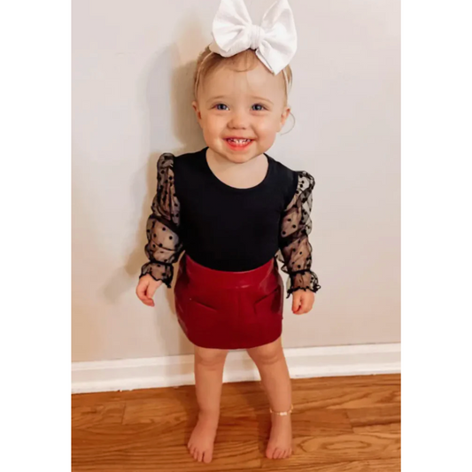 Katie Pocket Mini Skirt - Maroon