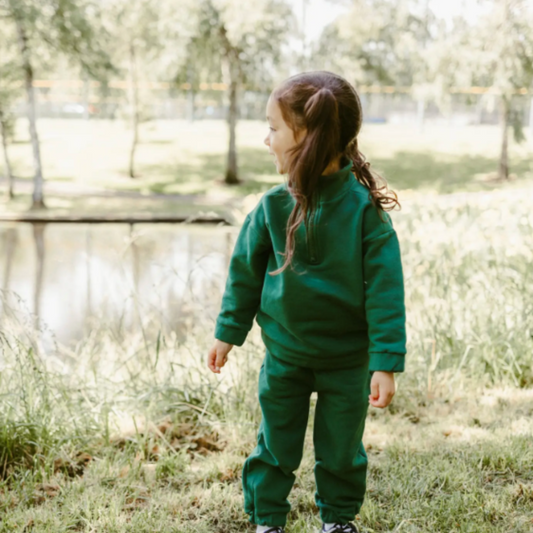 Fleece Sweatsuit Set in Emerald