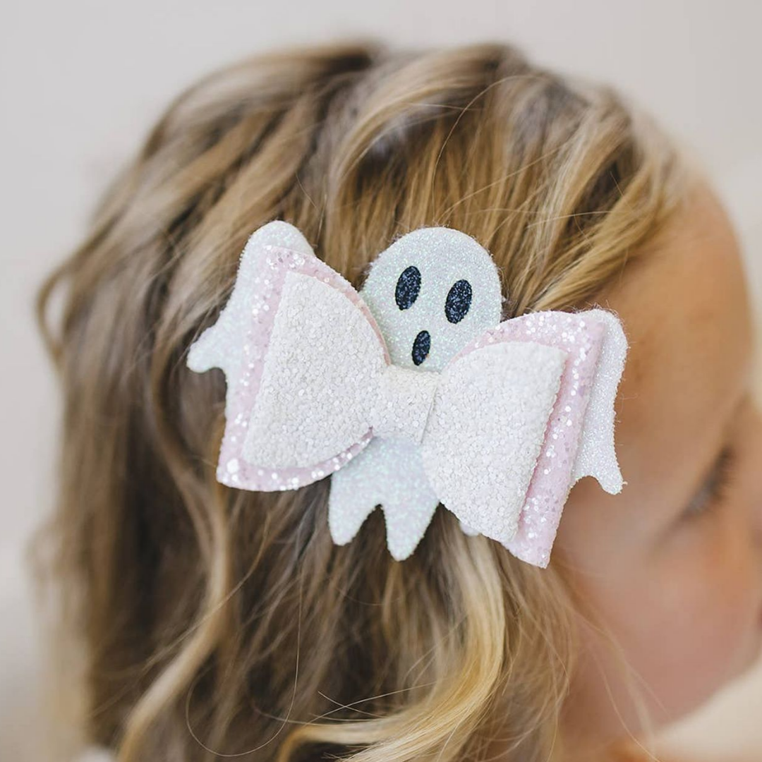 Pink Ghoulish Ghost Hair Clip