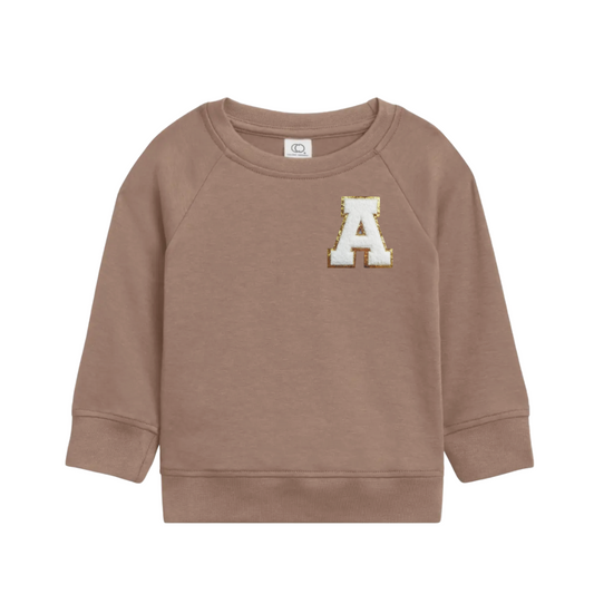 Personalized Initial Pullover, Truffle