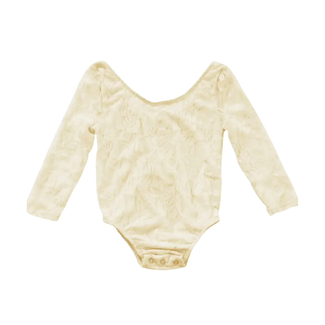 Lana Lace Leotard - Cream Meringue